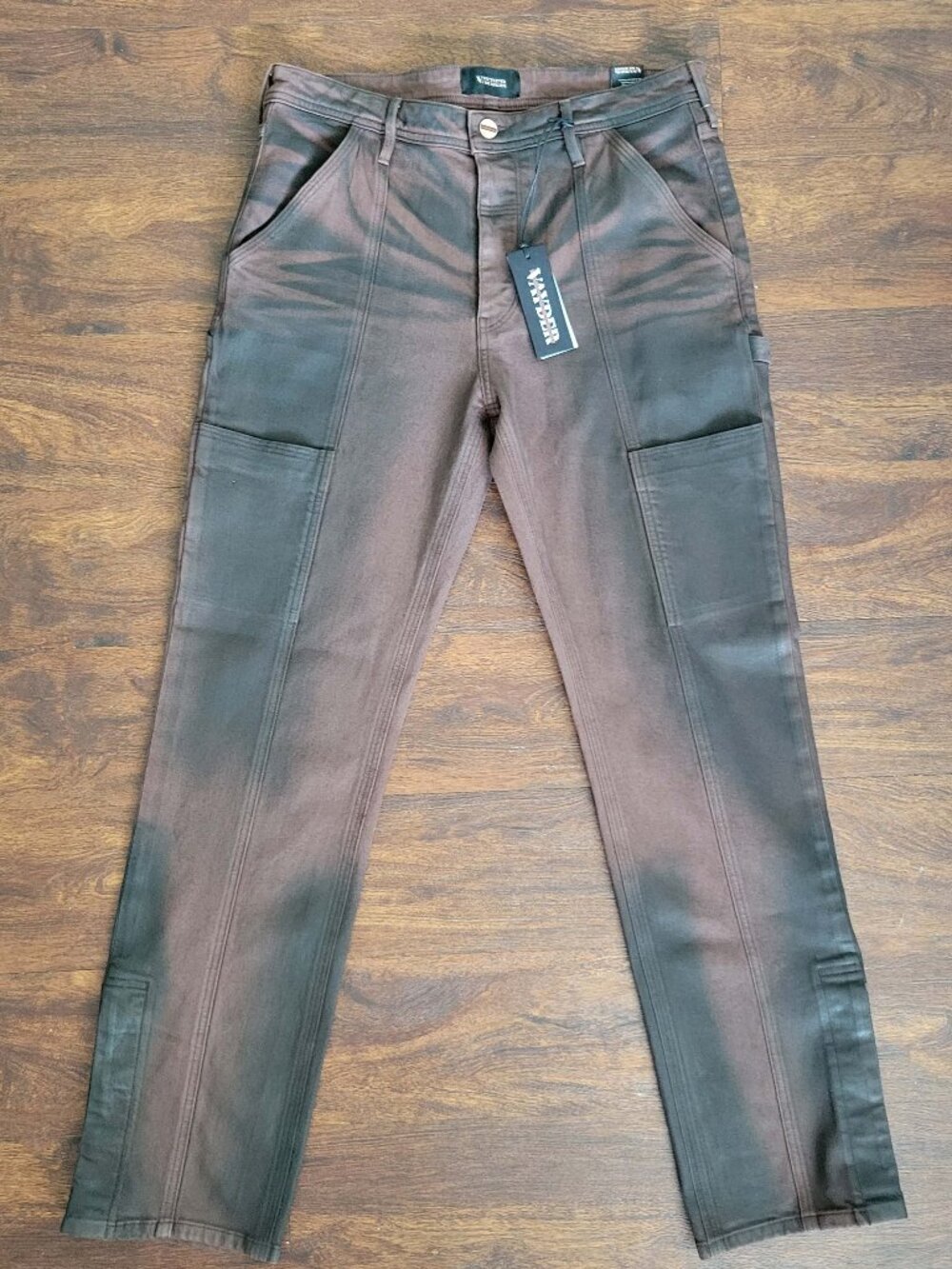 Vayder Carpenter Boschetto Coated Carpenter Jeans Streetwear Grunge Men’s 34x32